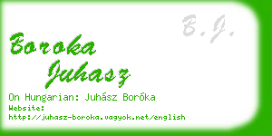 boroka juhasz business card
